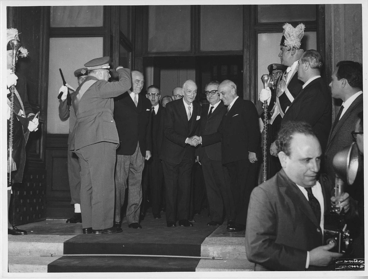 11 maggio 1962. Arrivo al Quirinale del Presidente della Repubblica Antonio Segni per la cerimonia di insediamento