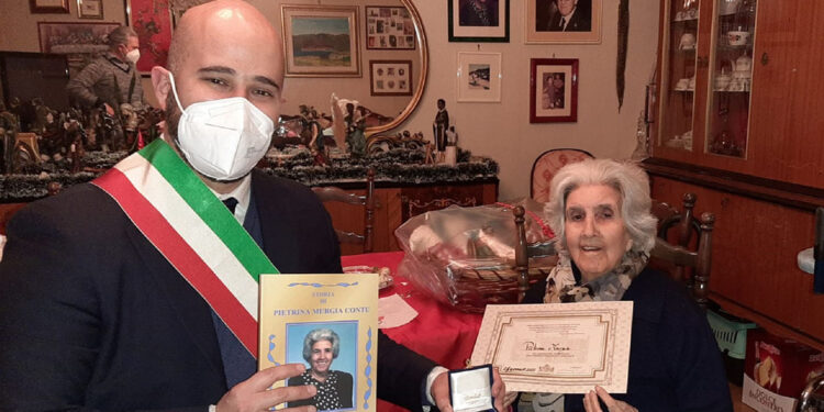 Il consigliere Roberto Mura e la signora Pietrina Murgia