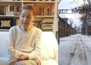 La scrittrice Edith Bruck nella sua casa romana durante l'intervista rilasciata alla professoressa Margherita Sussarellu del Liceo Azuni