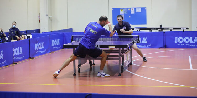 Tennistavolo Norbello. Un attacco di Diogo Carvalho. ? Nonsolofoto Cagliari