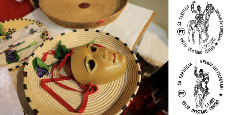 Sartiglia di Oristano annulli Poste Italiane