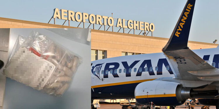 Aeroporto Alghero - 25 ovuli di eroina