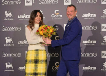 Amadeus e Sabrina Ferilli