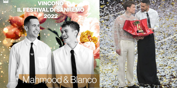 Mahmood e Blanco vincitori di Sanremo 2022