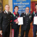 Stefano Oppo e Stefania Gobbi premiati dal Colonnello Gianni Massimo Cuneo. ? Marco Vendrame
