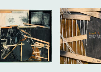 Maria Lai, “Errando”, 2010, Legno, spago, acrilico, stoffa, plastica, vernice 115 x 96 x 8,5 cm. Courtesy © Archivio Maria Lai by SIAE 2022. ? Giorgio Dettori