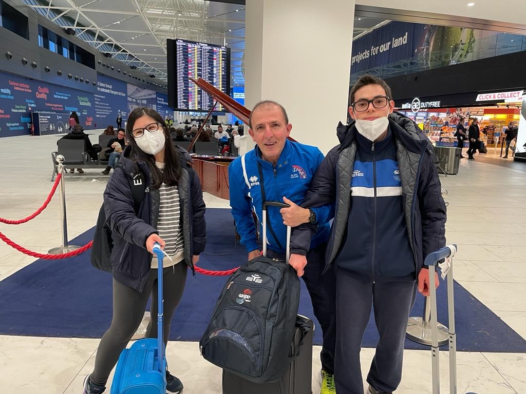 Sa.Spo. Cagliari - da sx Chiara Statzu con Roberto Felicino Musiu e Riccardo Campus