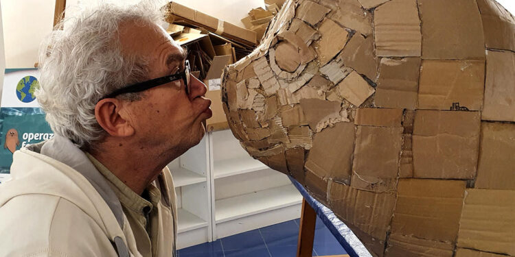 Edoardo Malagigi con la Foca monaca