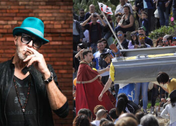 Pau e una foto della Festa di San Marco 2019