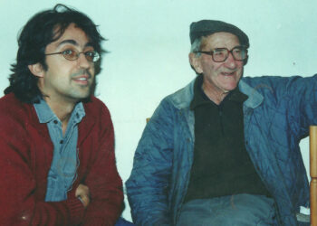 Simone Sassu durante un’intervista ad un anziano gallurese di Tungoni (Valledoria)