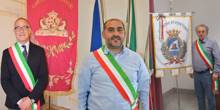 I sindaci Nanni Campus (Sassari), di Ploaghe (Carlo Sotgiu) e di Stintino (Antonio Diana)