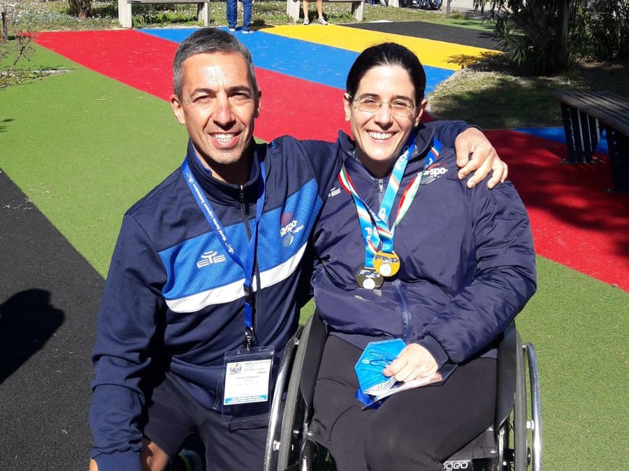 Francesca Secci e l'allenatore Alessandro Medda