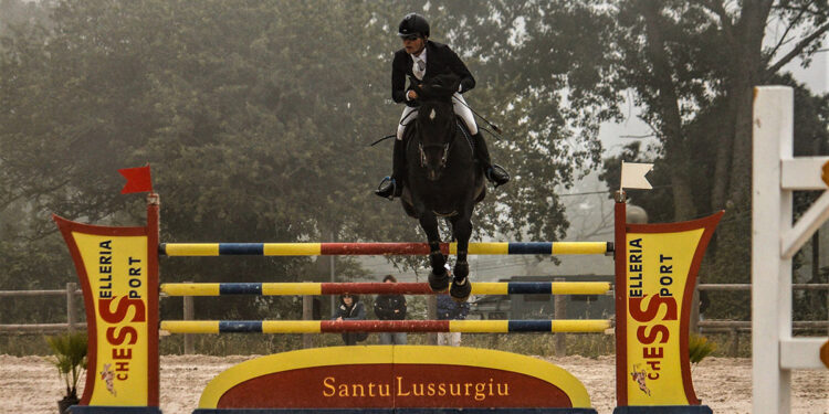 Il campione sardo Giovanni Carboni su Rubacuori Baio