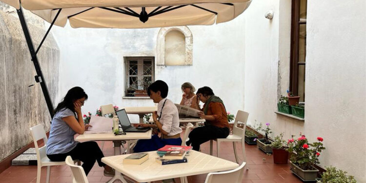 Le terrazze della biblioteca comunale di Sassari