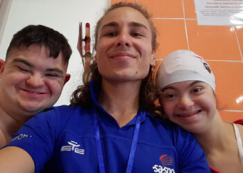 Sa.Spo. Francesco Erriu con i suoi campioncini Nicola Porrà e Benedetta Strazzera