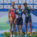 World Triathlon Cup Arzachena 2022 - Il podio femminile. 📷 Tiziano Ballabio FITRI