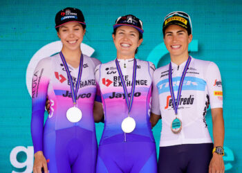 Georgia Baker, Kristen Faulkner, Elisa Balsamo. Giro d'Italia Donne 2022. ? BettiniPhoto