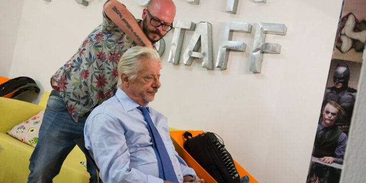 Giancarlo Giannini al trucco