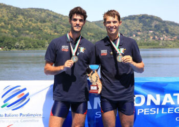 Stefano Oppo insieme a Niels Alexander Torre. ? Canottaggio.org