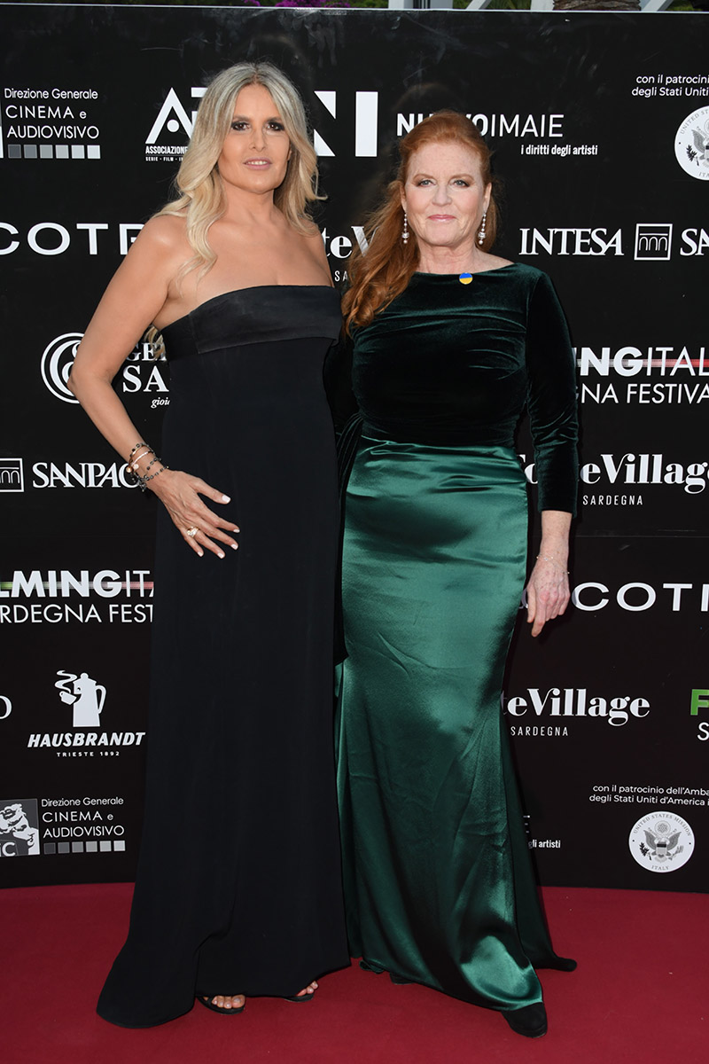 Tiziana Rocca con Sarah Ferguson al Filming Italy Sardegna Festival 2022