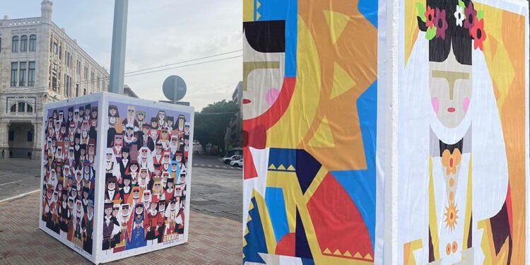 I cubi della Metropolitana leggera e le grafiche di Mara Damiani