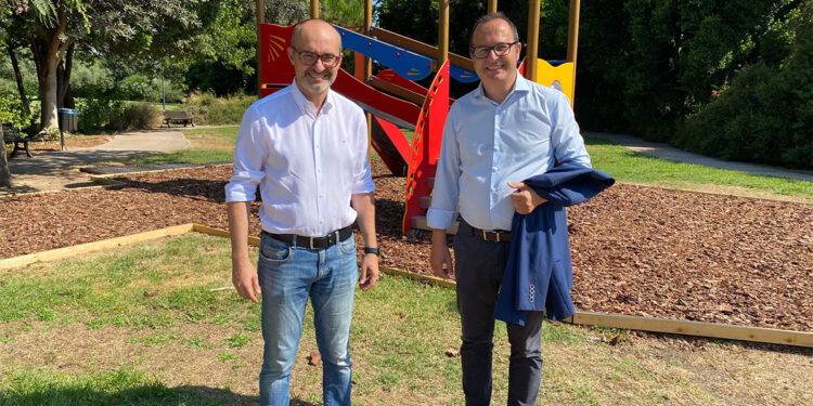 Paolo Truzzu e Giorgio Angius Parco di Terramaini a Cagliari