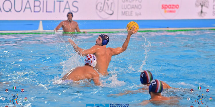 Waterpolo Sardinia Cup. Giacomo Cannella ne ha fatte cinque. 📷 Andrea Chiaramida