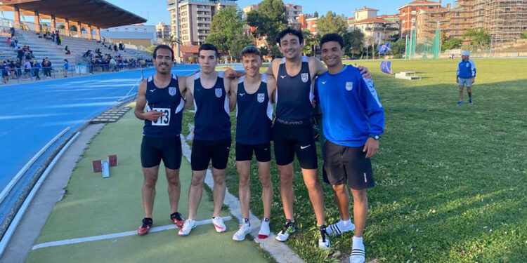 Pilo, Fenu, Pizzitola, Melis e Tommasini del CUS Sassari