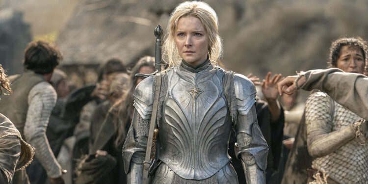 Gli Anelli del Potere. Morfydd Clark (Galadriel). ? Matt Grace/Prime Video. ©Amazon Studios