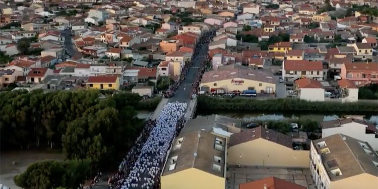 San Salvatore - Cabras arrivo degli scalzi
