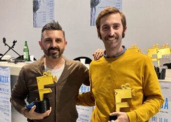 Daniele Lucaferri e Massimo Gasole, vincitori dell'edizione 2021 del Fiorenzo Serra Film Festival