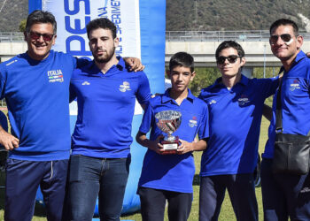 Secondo posto giovanile per Mattia Cardia, Simone Spano e Riccardo Campus. ? Andrea Trifiletti FISPES