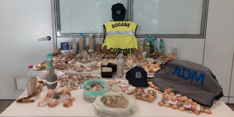 sabbia, ciottoli e conchiglie sequestrati ad Alghero