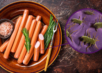 Wurstel e batterio listeria. ? Depositphotos