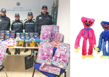 ADM Olbia, i giocattoli sequestrati e i pupazzi Huggy Wuggy