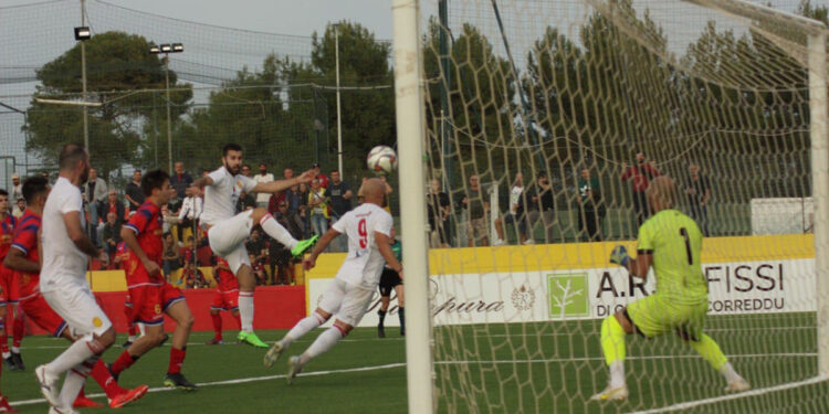 Alghero Calcio: il gol di Pinna del 2-1 contro Nulvi