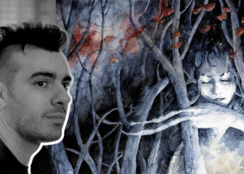 Daniele Serra e l'illustrazione per una copertina di un libro