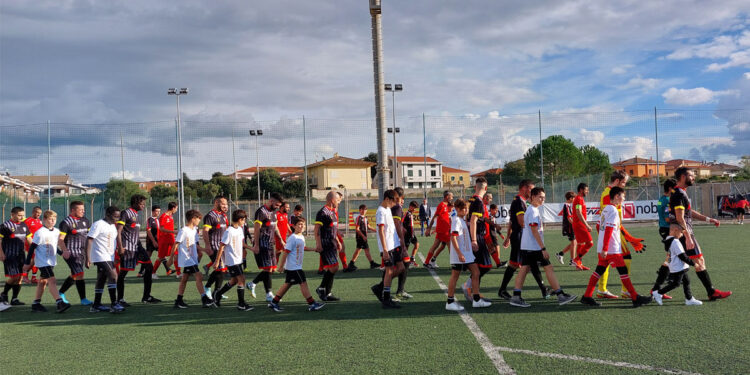 FC Alghero vs Tottubella ingresso in campo