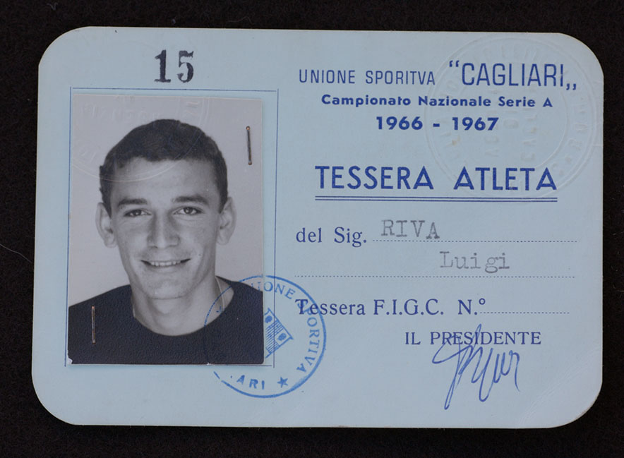 Gigi Riva - Tessera Atleta Cagliari Calcio