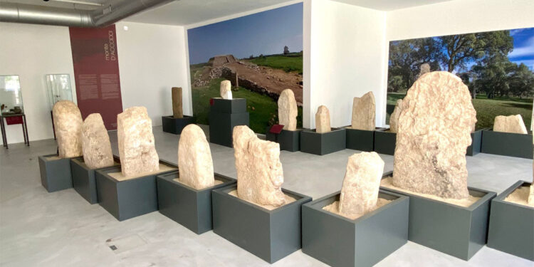 Statue Menhir al Museo Sanna Sassari