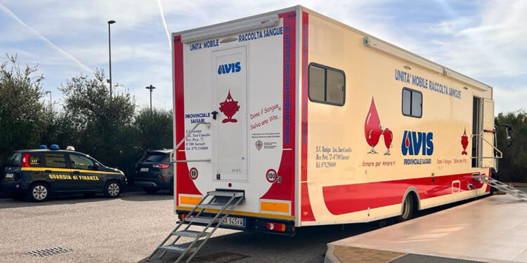 Donazione sangue Guardia di Finanza Sassari