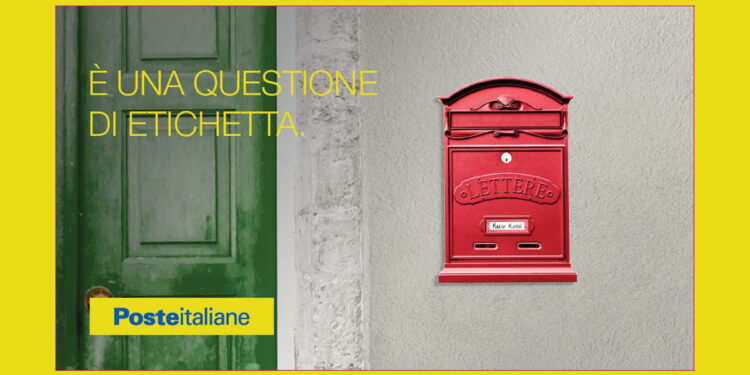 Etichetta la cassetta Poste Italiane