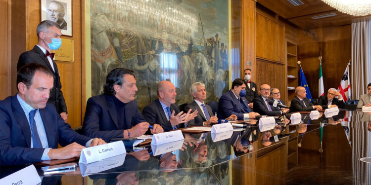 Conferenza stampa nuovo Palazzetto dello Sport di Cagliari