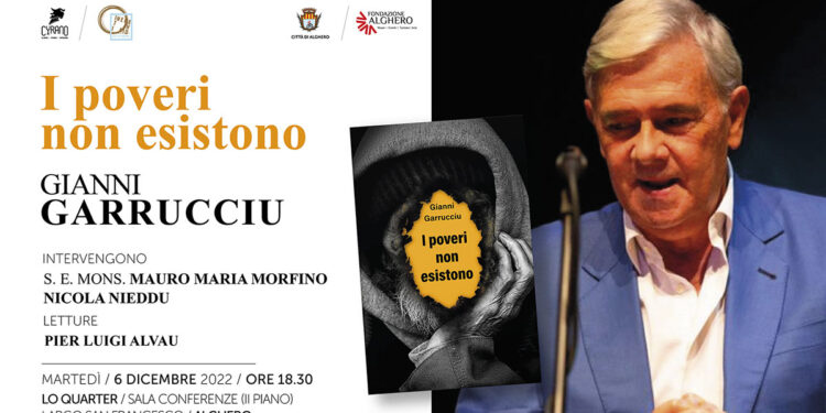Gianni Garrucciu presenta il suo nuovo libro “I poveri non esistono” ad Alghero