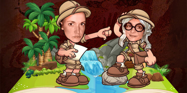 "Lara e Saretta all'età della pietra" della compagnia La Botte e il Cilindro