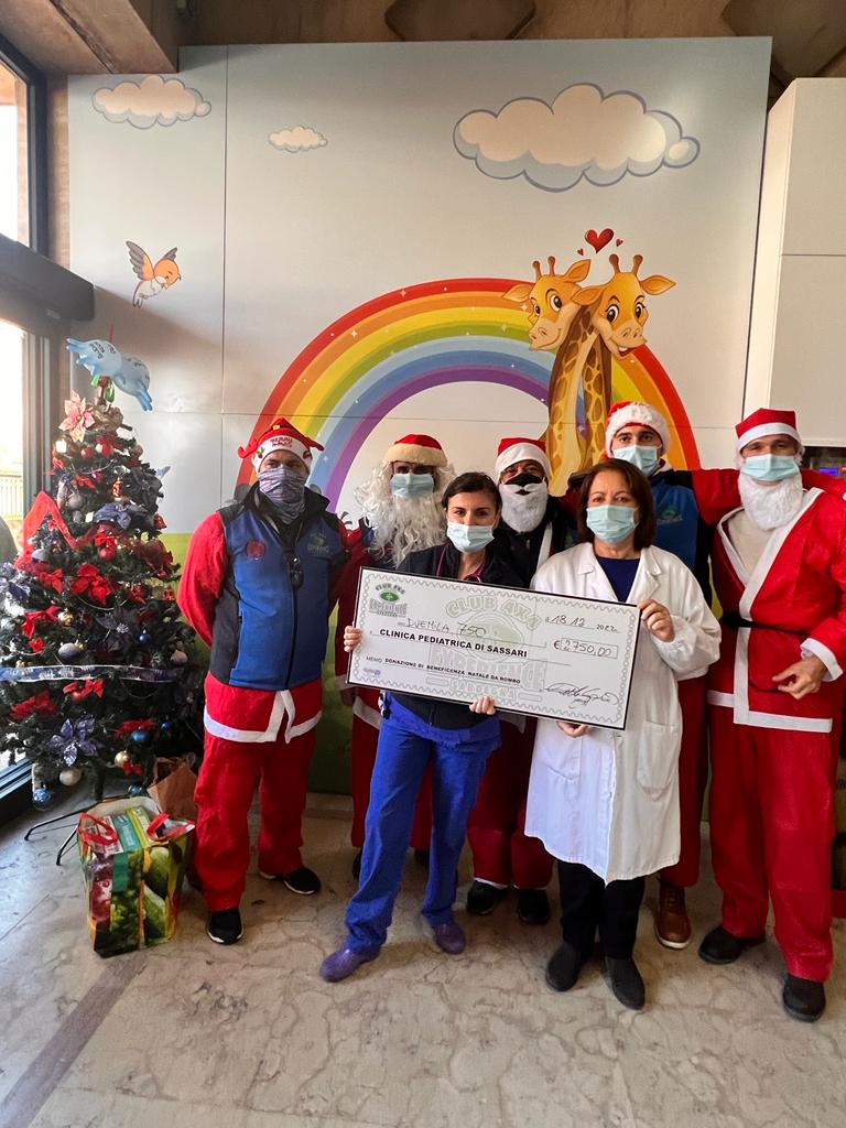 Natale da rombo, consegna dei fondi raccolti a personale della Pediatria di Sassari