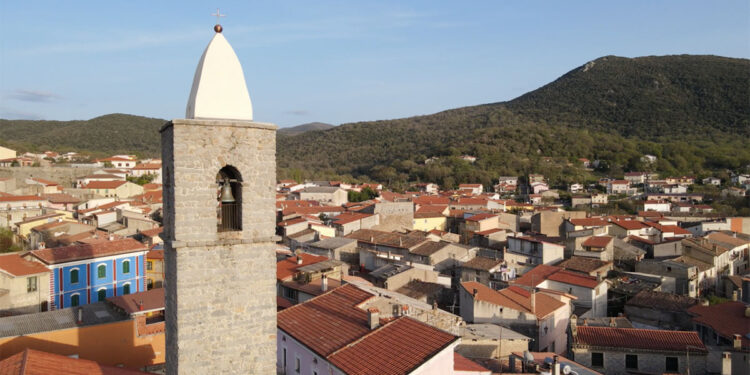 Ovodda vista dall'alto