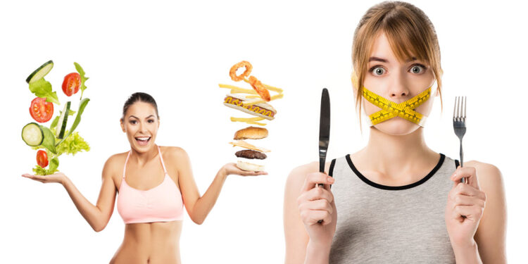 Dieta, cibo buono e cattivo. ? Depositphotos