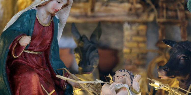 Presepe nella chiesa campestre di Sant'Antiogu becciu