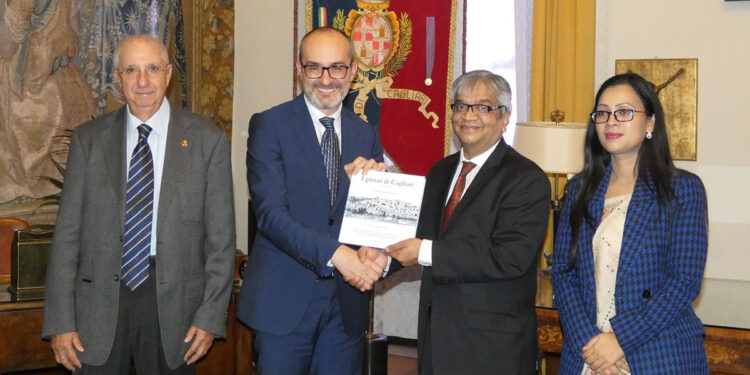 Il sindaco Truzzu riceve l'ambasciatore del Bangladesh in Italia Md. Shameem Ahsane